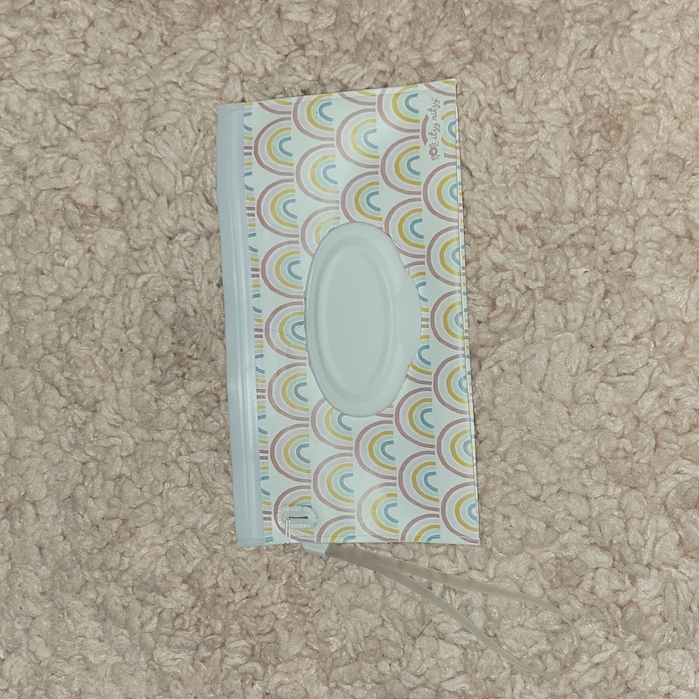 Reusable travel wipe holder